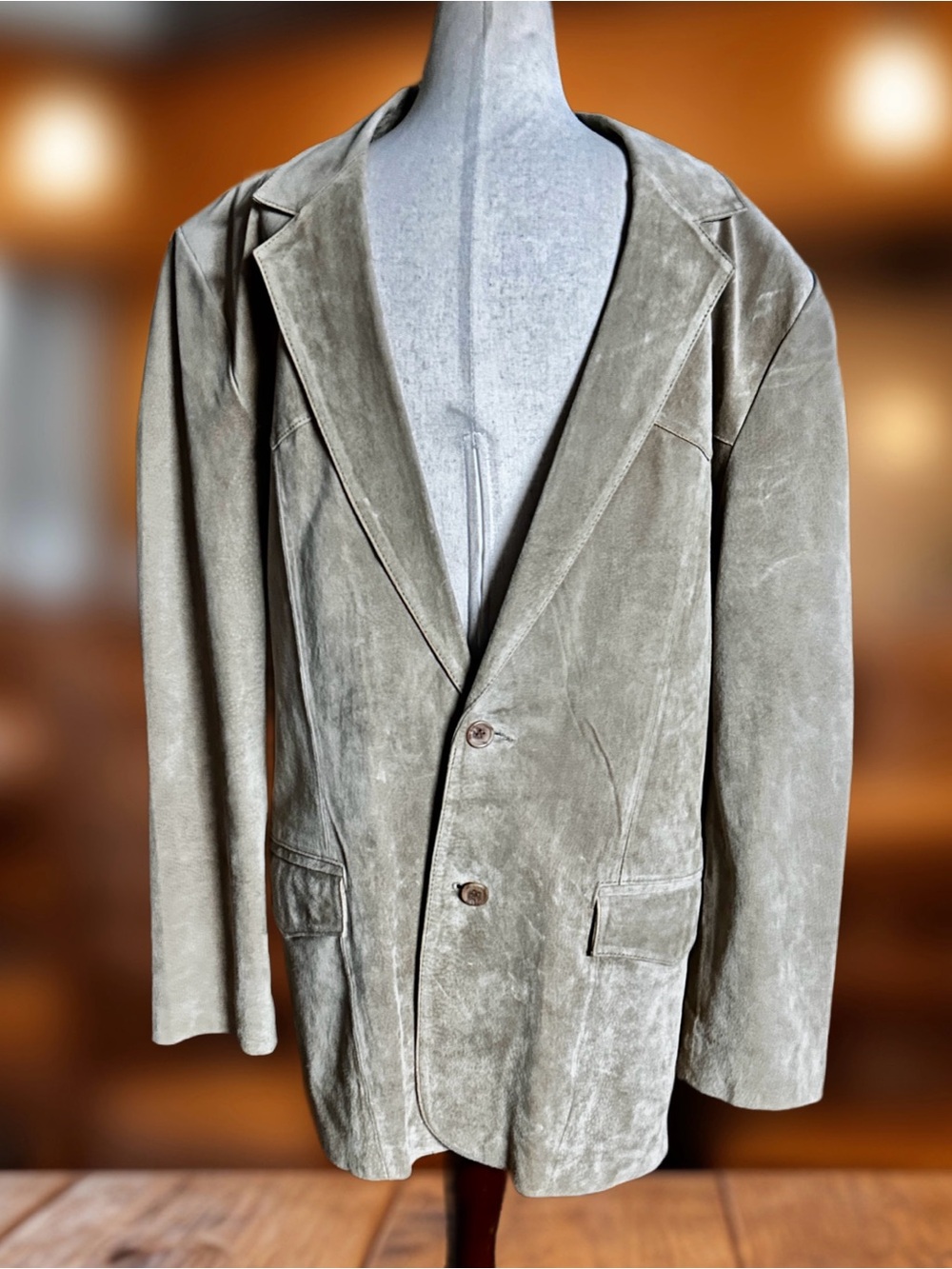 Scully ~ Men's Size 42 (X-Large) ~ Beige ~ Leather Suede Blazer Jacket - Picture 7 of 16
